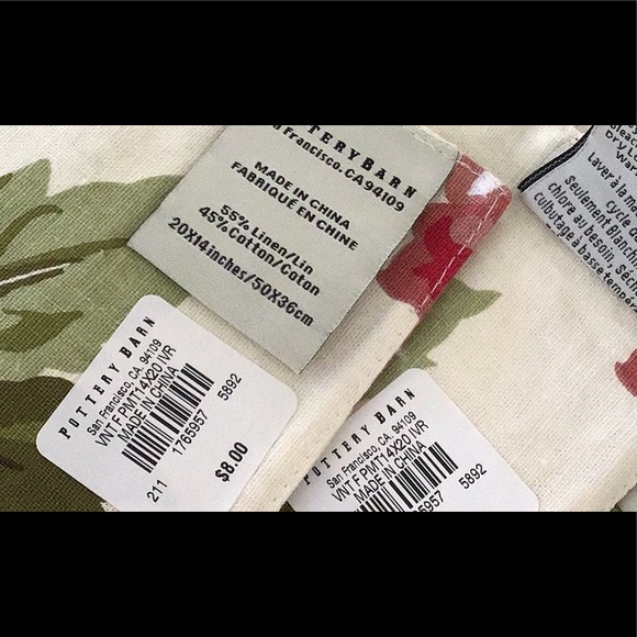 Pottery Barn Linen/Cotton Floral Placemats - Picture 4 of 6